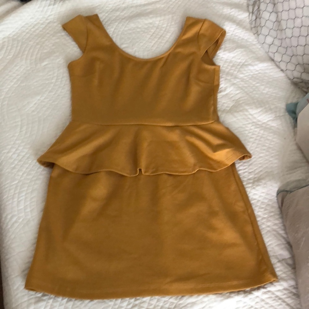 Gold stretch Mini Dress